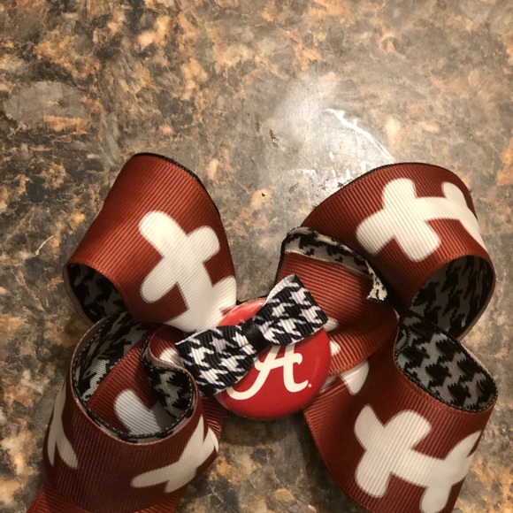 Alabama Houndstooth Hairbow 5’ - Picture 5 of 5